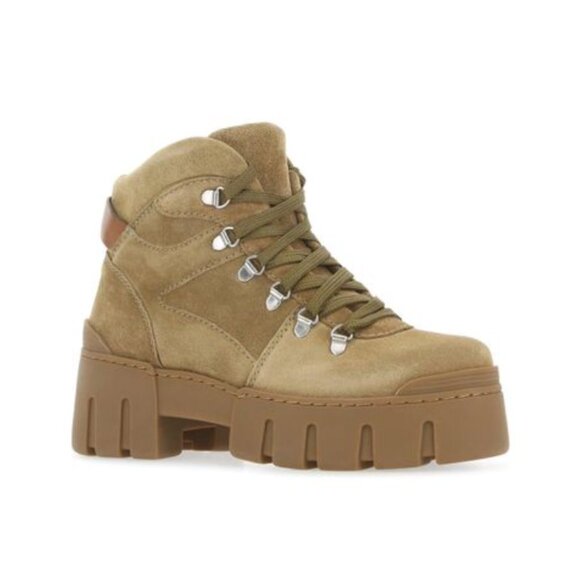 Isabel Marant Suede Leather Trim Embellishment Combat Boots Women's Size: 6 | US - Picture 2 of 5